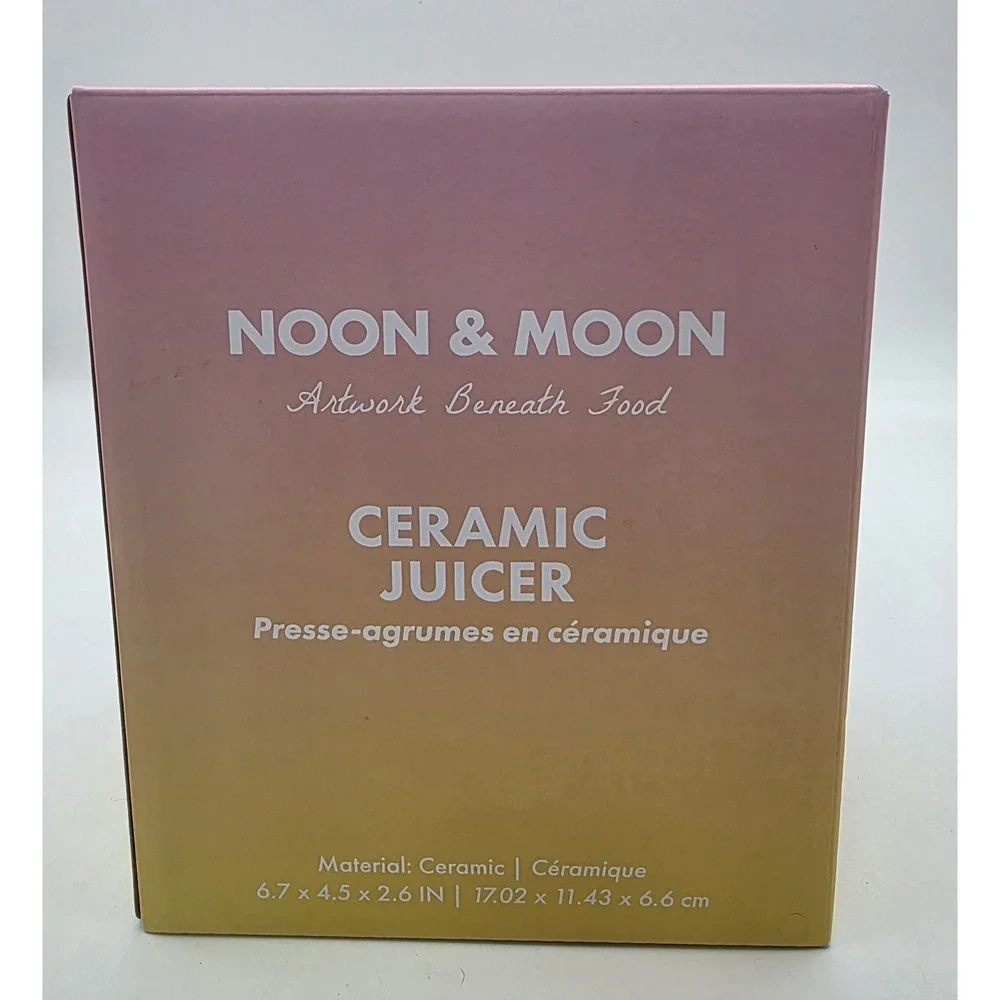 Noon and Moon - Ceramic - Pink - Hand Juicer - New in Box